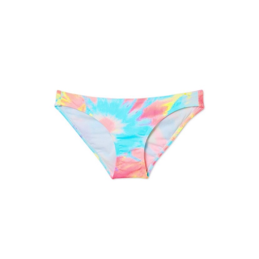 Juniors ribbed hipster Bikini bottom - tie dye